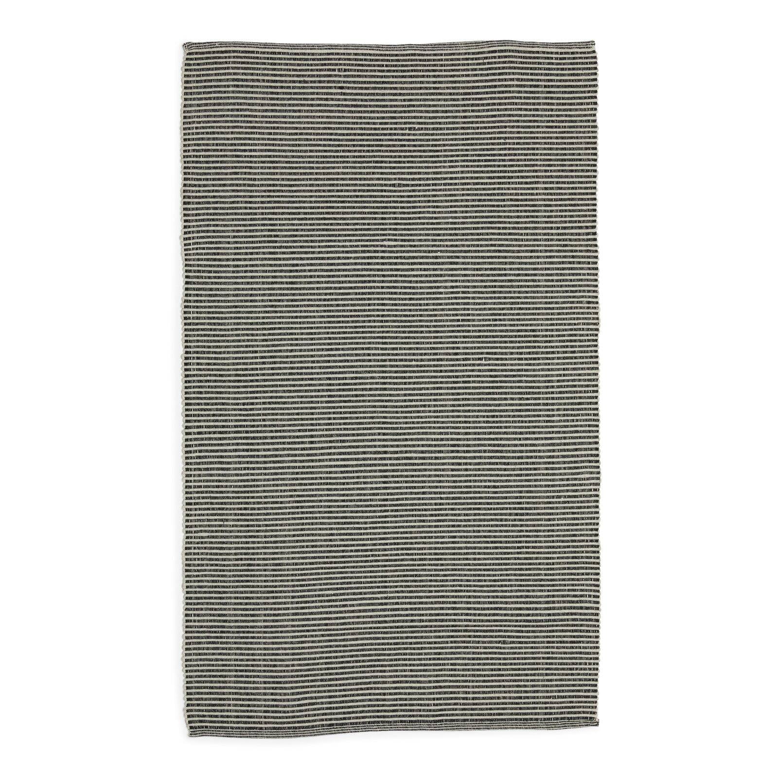 3R Studios Black and White Cotton Striped Dhurrie Rug - Walmart.com