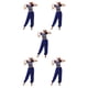 thumbnail image 3 of Sonducket Pantalones de danza del vientre indio para mujer, traje de baile con cordones en la espalda, traje profesional para adultos, ropa azul Type2 NO2, 3 of 3