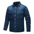 thumbnail image 1 of Camisas Para Hombre Manga Larga Camisa vintage para hombre Camisa vaquera de algodón para hombre Camisa de manga larga Camiseta de manga larga para hombre (BU1, 3XL), 1 of 3