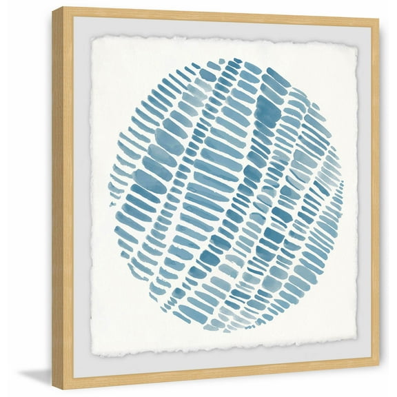 Blue Dash Framed Painting Print