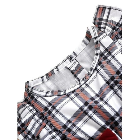 

Plaid Print Round Neck Tank Sleeveless Multicolor Baby Rompers (Baby s)
