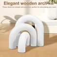thumbnail image 5 of XIBUFE 2026 New 3Pcs Wood Arch Decor Set Wooden Arches Decorative Object 3 Sizes Arch Bookshelf Decor Set for Bookshelf,Mantel,Entryway 18X17X4Cm 14X17X4Cm 10X17X4Cm, 5 of 7