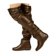 thumbnail image 2 of YLYL Women's over the Knee Boots Low Heel Round Toe Pull on Fashion Fall Knight Thigh High Boots, 2 of 6