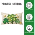 thumbnail image 2 of St. Patrick''s Day Lumbar Decorative Rectangle Pillow Cover 12 x 20, Shamrock Clover Gold Coins Porch Patio Outdoor Pillowcase, Polka Dots Irish Sofa Couch Cushion Case Home Decor, 2 of 5