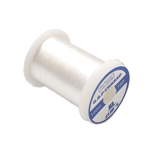 Naiovety Hilo de atado de moscas 75D, esencial para proyectos de pesca, materiales de línea de atado de pesca con mosca de trucha salmón Pescar B