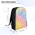 thumbnail image 2 of Single Side Full Backpack 16.1×11.8×4.5in Large Capacity Breathable Shoulder Belt Leisure Simple And Strong Bearing Capacity Lightgreen Tie Dye Background Rainbow Colors_3, 2 of 8