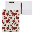 thumbnail image 4 of ALAZA Cherry Fruits Bow Hardcover 3 Ring Binder 1.5" Round Rings Interior Pockets Binders Organizer 2 Pack, 4 of 9