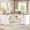 White, variant on 67'' Farmhouse L Shape Desk with File Drawers and Charging Station for Home Office, White
