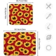 thumbnail image 3 of GZHJMY Absorbent Dishes Drainer/Rack Mat for Countertop Small Size 16 x 18in, Microfiber s Kitchen Counter Draining Pad Sunflowers On Red BackgroundCoffee Mat, 3 of 7