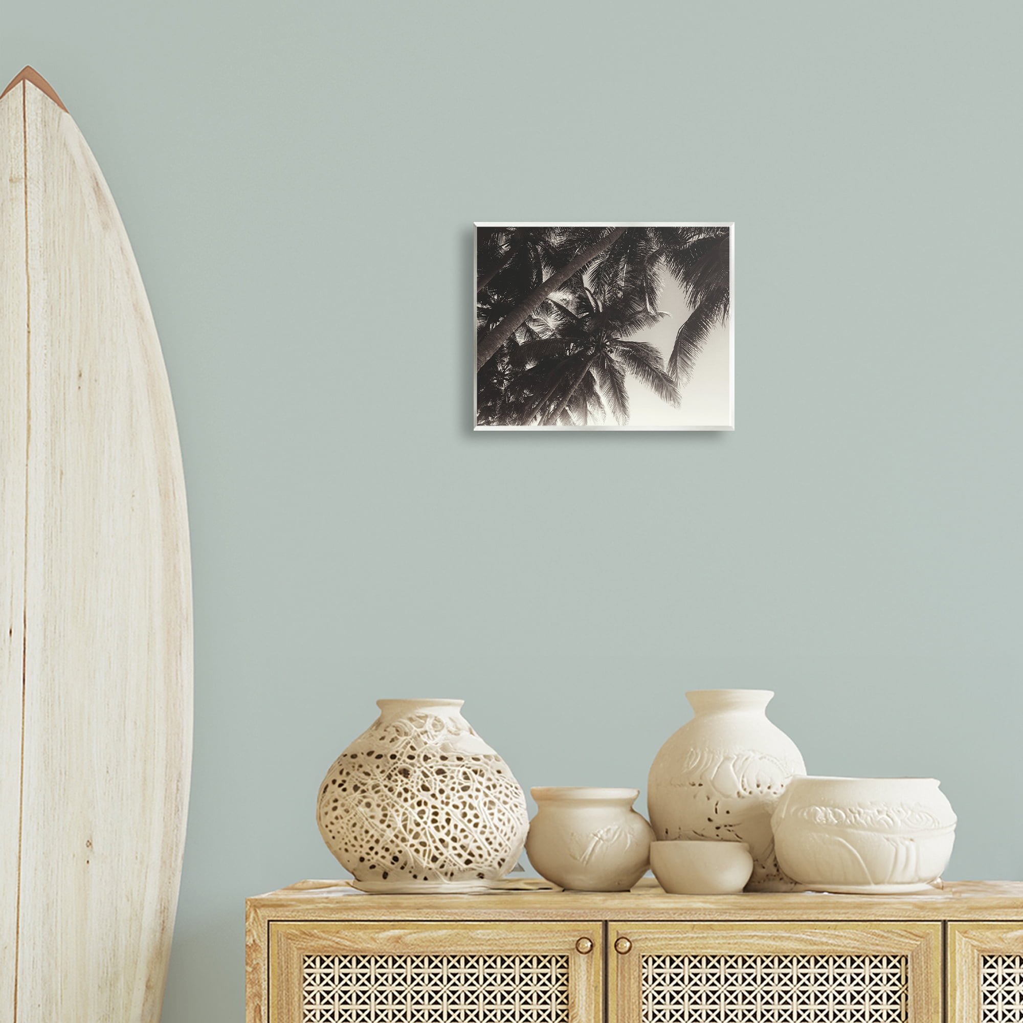 Stupell Industries Dark Palm Leaves Botanical & Floral Photography Unframed Art Print Wall Art, 14 x 11