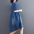 thumbnail image 6 of MuZeFu Women's Denim Casual Summer V-Neck Dress Women's Casual Denim Dress Fashion Leisure Retro Loose Strap Dress, 6 of 9
