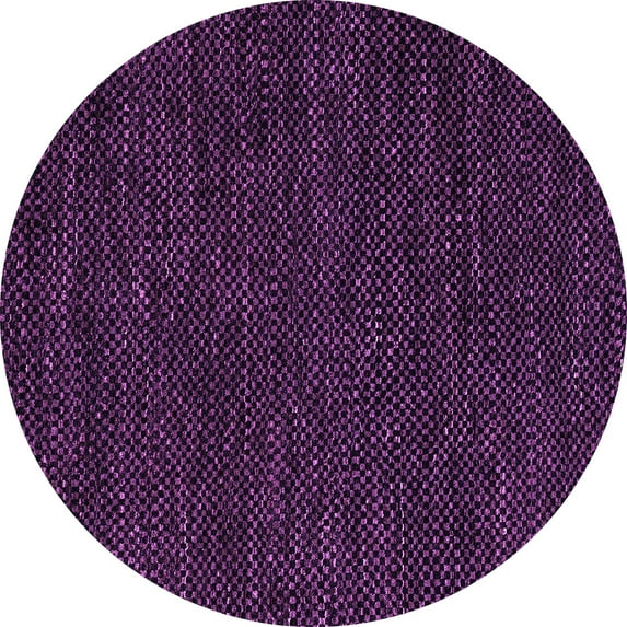 Ahgly Company Indoor Round Abstract Purple Modern Area Rugs, 3' Round