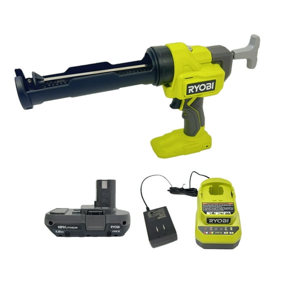 RYOBI 18 Volt PCL901 Cordless 10 oz. Caulk & Adhesive Gun Kit with Battery and Charger