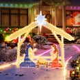 thumbnail image 4 of Costway 4 Ft Lighted Nativity Scene with 272 Warm & Cold White LED Lights, Ground Stakes, 4 of 10