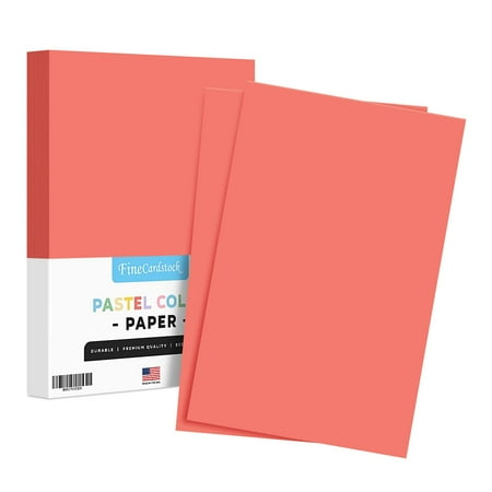 Salmon Pastel Colored Paper – 11" x 17" (Tabloid / Ledger Size) – Perfect for Documents, Invitations, Posters, Flyers, Menus, Arts and Crafts | Regular 20lb Bond (75gsm) | Bulk Pack of 100 Sheets