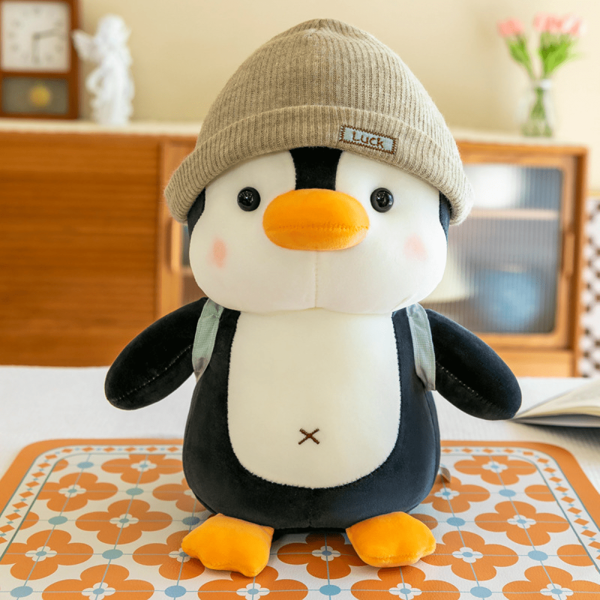 13.78 Stuffed Penguin Toy Cute Backpacking Penguin Cute Little Penguin Doll Children s Stuffed Toy Birthday Gift or Home Decoration for Boys and Girls Gray Walmart