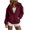 Wine, variant on Qiopertar Women's Waterproof Jacket Hooded Zip Loose Oversized Casual Lightweight Outdoor Windbreaker Long Sleeve Solid Spring Summer Travel Coat, Army Green L