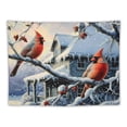 thumbnail image 5 of BCIIG Birds Snow House Tapestry Wall Hanging Unique Style Graphic Tapestries Home Wall Decor Art for Living Room Bedroom Apartment Farmhouse Dorm 40x30inch, 5 of 6