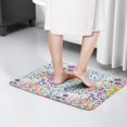 thumbnail image 4 of Pioneer Flower Floral Print Flannel Non Slip Door Rugs,Washable Door Mats Indoor,Decorative Door Mats,Dirt-Resistant and Absorbent Doormat for Entrance,Bedroom,Kitchen,Bathroom,23.5"x16", 4 of 5
