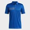 thumbnail image 2 of Adidas Mens 3-Stripes Chest Polo, L, Collegiate RoyalGrey Three, 2 of 7