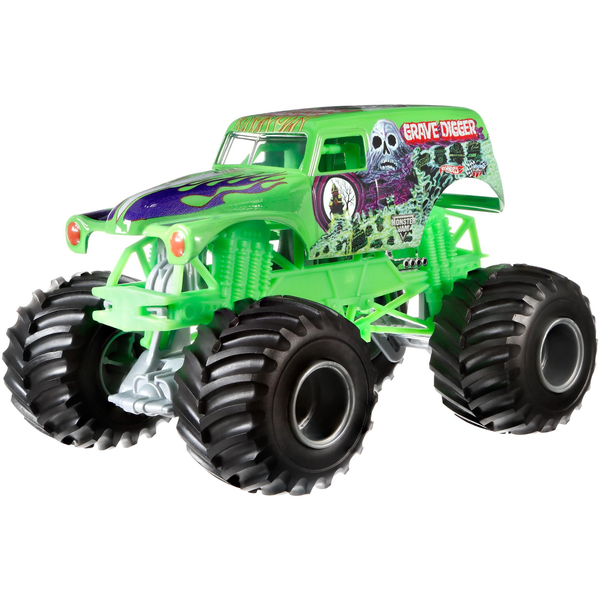 Hot Wheels Monster Jam Grave Digger Vehicle, Green - Walmart.com