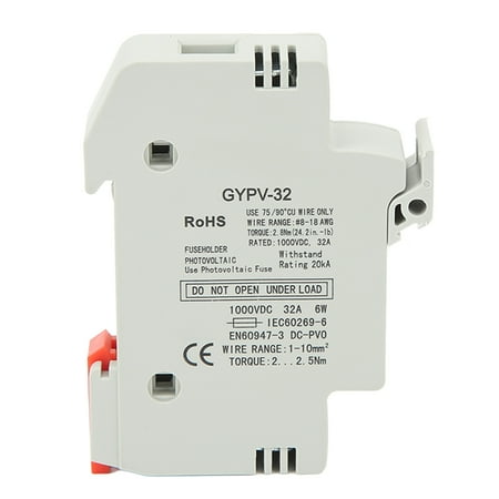 Fuse Holder Base, 32A 1000V Midget Fuse Holder Compact For Power