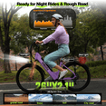 thumbnail image 4 of ESKUTE Purple Electric Bike for Adults - Peak 1500W Brushless Motor, 19MPH, 500W Motor 48V14Ah Removable Battery, 26" Step-Thru Cityrun Ebike, 7-Speed, Up 70 Miles, Commuter E-Bike, with NFC Unlock, 4 of 7