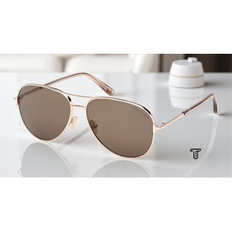 TOM FORD Avery Unisex Sunglasses, TF 931 56E, Havana Brown  display picture 1