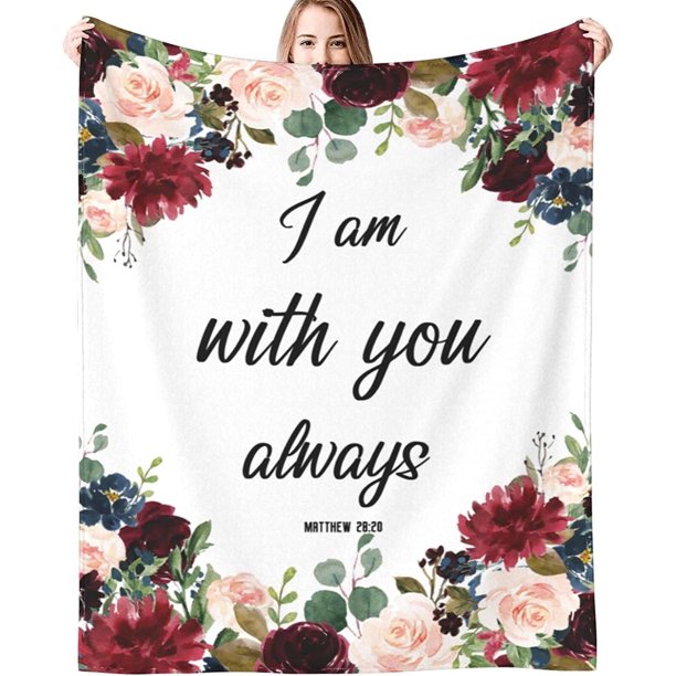 LHSHID Bible Verse Blanket Flannel Soft and Comfortable Anti static Bed Sofa Blanket 60x80in