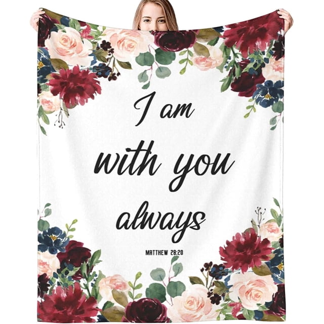 LHSHID Bible Verse Blanket Flannel Soft and Comfortable Anti static Bed Sofa Blanket 50x60in