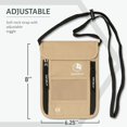 thumbnail image 2 of VENTURE 4TH Passport Holder Neck Wallet with RFID Blocking Nylon Lining - Hidden Neck Pouch for Travel (Beige), 2 of 8