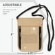 thumbnail image 2 of VENTURE 4TH Passport Holder Neck Wallet with RFID Blocking Nylon Lining - Hidden Neck Pouch for Travel (Beige), 2 of 8