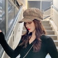 thumbnail image 4 of Boinas para mujer Gorro de lana a cuadros Gorra de repartidor de periódicos para mujer Boina para mujer Gorro de repartidor de periódicos Gorra de lana francesa Clásica Otoño Primavera, 4 of 6