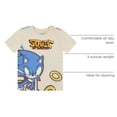 thumbnail image 4 of SEGA Boys Sonic The Hedgehog T-Shirt Graphic Short Sleeve Crewneck Tee Little Big Boys Sand, 4 of 8