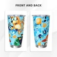 thumbnail image 3 of Silaia Bluey Print 20 Oz Tumbler, Car Travel Tumblers With Lid And Straw, Stainless Steel Cups, Travel Coffee Mug,Insulated Mug with Lid-Straw Three-piece Set, 3 of 8