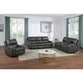 thumbnail image 3 of New Classic Furniture Linton Leather Console Loveseat w/ Power Footrest in Gray, 3 of 10