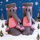 thumbnail image 3 of Calcetines bonitos de punto para Navidad, calcetines de invierno cálidos de ganchillo a mano, varios estilos, regalos de Navidad para UA Socks, 3 of 5