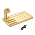 thumbnail image 4 of Bamboo Wireless Charging Stand, Wireless Charging Station Charging Dock, Bamboo Phone Holder Fast Charger Stand for Tablet, Phone, 4 of 11
