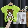 thumbnail image 3 of Toddler Clothes for Boys Baby Boy Short Pants Set Kids Summer Cotton Elastic Printed Sleeved Beach 3 6 12 18 24 Months 3T For And Girls T Shirts Tops Shorts Outfits 2-Piece, 3 of 3