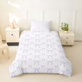 thumbnail image 2 of Erosebridal Dreamy Princess Kawaii Bowknot Twin Bedding For Bows Lovers,Kawaii Bowknots Bow Tie Duvet Cover Set,Purple White 2pcs,No Comforter,Reversible, 2 of 6