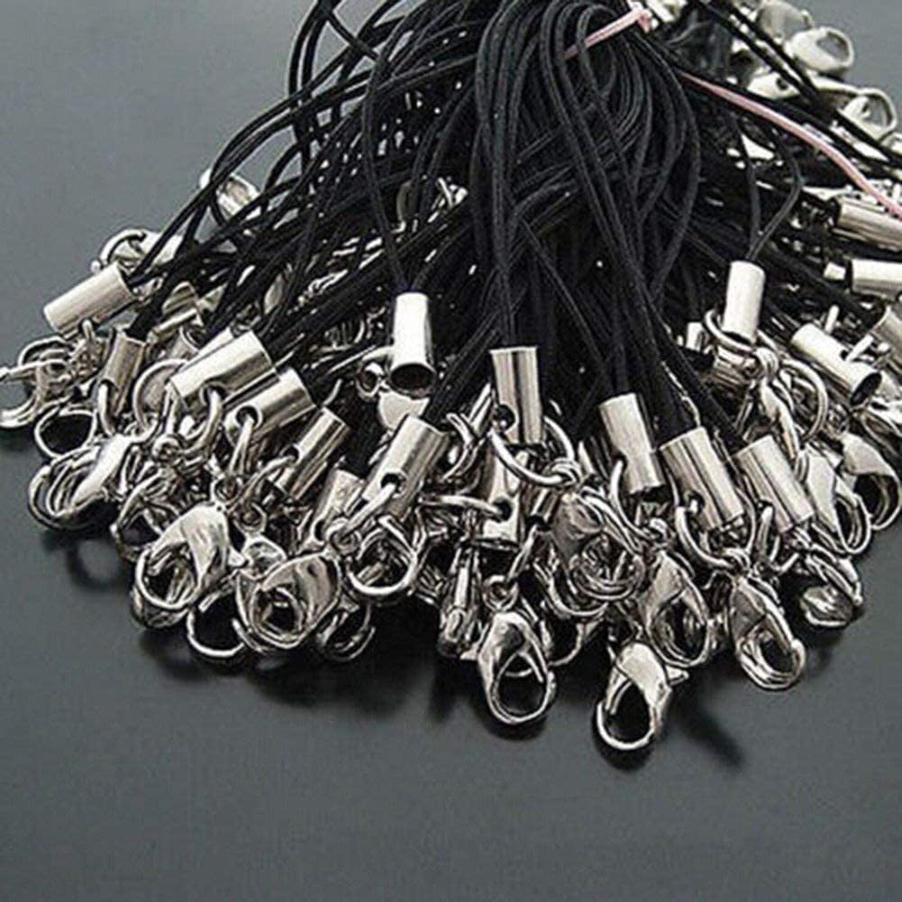 10 x MOBILE PHONE CORD STRAP LARIAT LOBSTER CLASP BAG CHARM JEWELLERY MAKING 