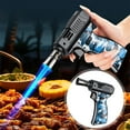 thumbnail image 4 of Charcoal Lighter,Grill Torch Charcoal Starter,Propane Searing Torch,Culinary Blow Kitchen Cooking Torch for Steak Searing,Campfire Charcoal Starter for Griddle Accessories(Blue), 4 of 5