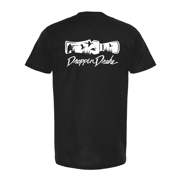 Droppin Drake Men's Ring Spun Cotton T-Shirt - Duck Hunting Scene - X-Large