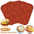 thumbnail image 1 of 3 Pzas Moldes de Silicona para Huevos 6 Cavidades Moldes para Muffins Fáciles de Liberar Moldes para Pan de Hamburguesa Moldes de Silicona para Hornear Muffins para Desayuno Huevo Sándwich Pastel Man, 1 of 1