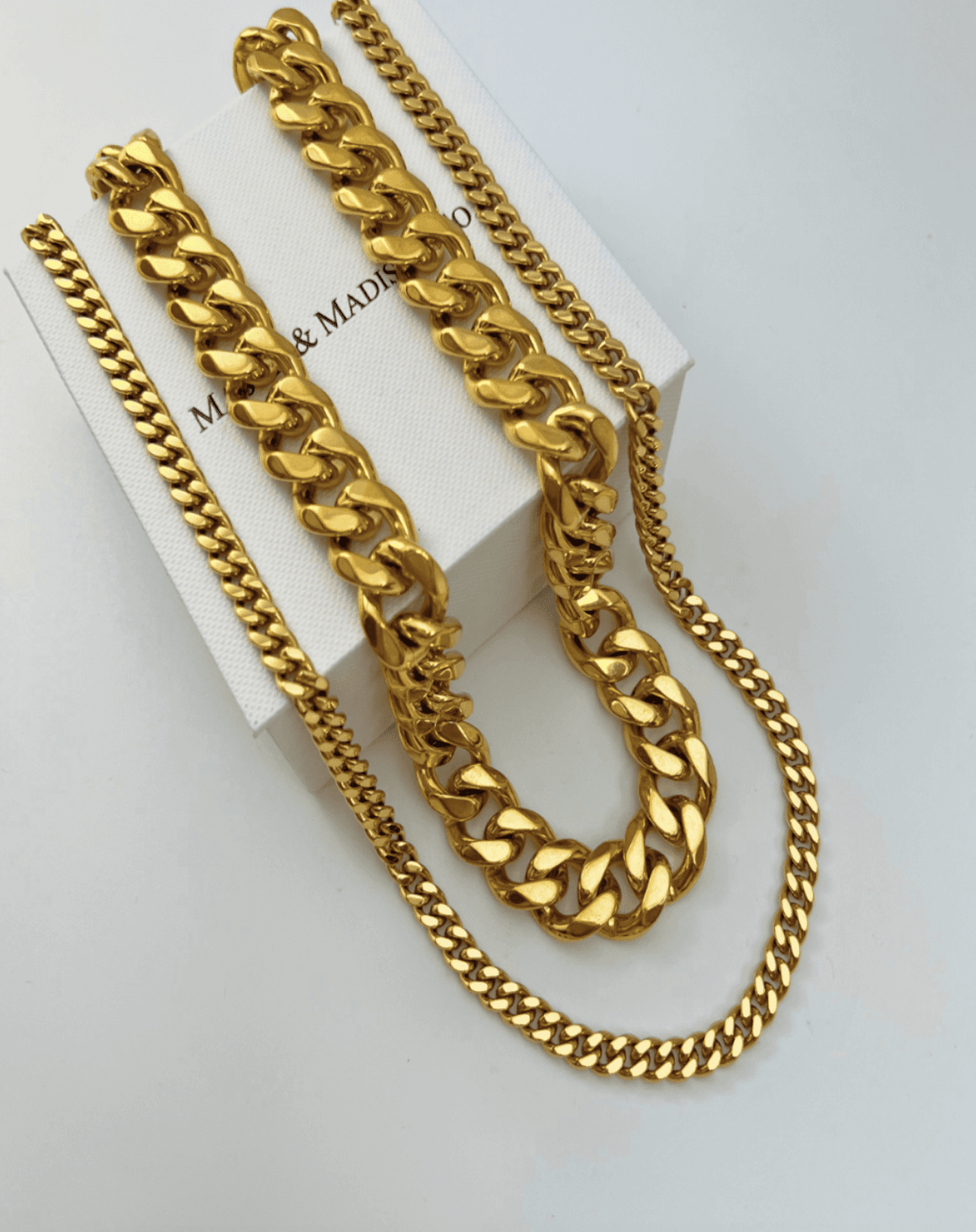 Women's 18K Gold Chain Necklace, Best Trending Gold Chain Necklace Gift for Women, Lady, Mother, Wife, Mason & Madison Co.