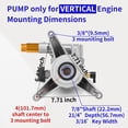 thumbnail image 3 of Tool Daily 7/8" Shaft Vertical Pressure Washer Pump, Replacement Power Washer Pumps for Cold Water Gas Pressure Washer, 2400-2800 PSI, 2.3 GPM, Compatible with GCV160, 308653078, RY802900, HU80709A, 3 of 6