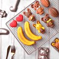 thumbnail image 3 of Farfi Baking Mold Multifunctional Non-stick High Temperature Resistant Carbon Steel Banana Shaped Baking Pan Mold Pie Tray Pastry Tools for Home Use (Champaign Gold,15cm), 3 of 10