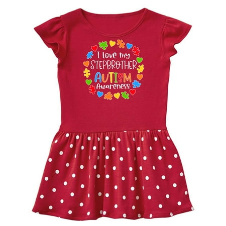 

Inktastic I Love my Stepbrother Autism Awareness Gift Baby Girl Dress