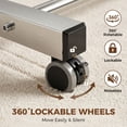 thumbnail image 3 of Riousery Heavy-Duty Stainless Steel Clothing Rack with Wheels, Adjustable Height & Length for Closet Organization, 3 of 10