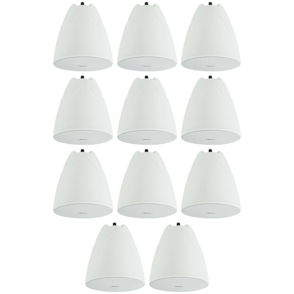 11 Rockville PEN-65T White 6.5" 70V Hanging Pendant Speakers For Office/Bar/Cafe